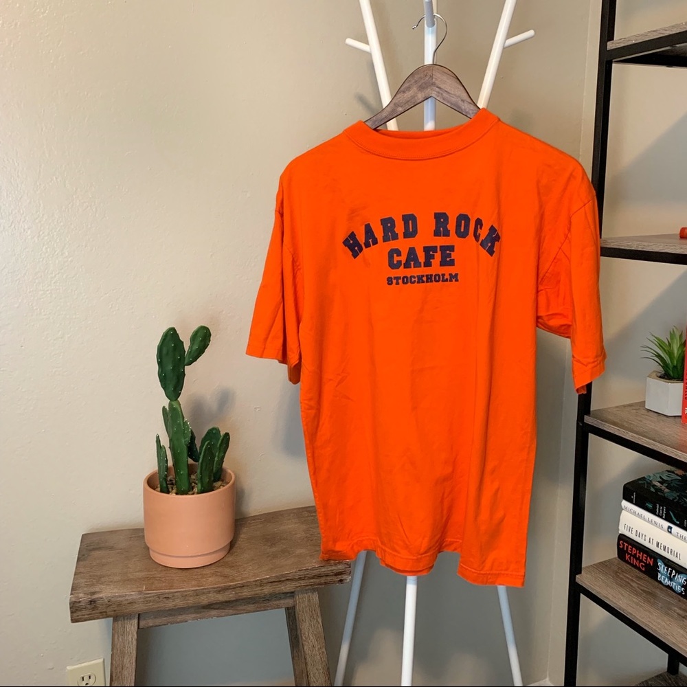 Orange Hard Rock Cafe Stockholm Tee